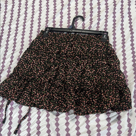Sienna Sky Black and Pink Floral Mini Skirt - Picture 4 of 7